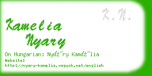 kamelia nyary business card